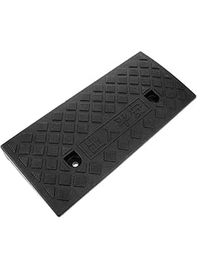 Plastic Threshold Ramp 50x17x5cm Black Sidewalk Curb Ramp For Wheelchairs Scooters Lightweight Anti Slip Entryways Vehicle Access - Image 1