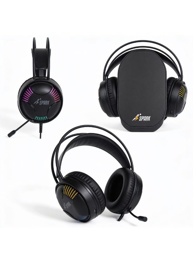 سبارك سماعة الألعاب SPARK H107 بإضاءة RGB وصوت محيطي - Image 4