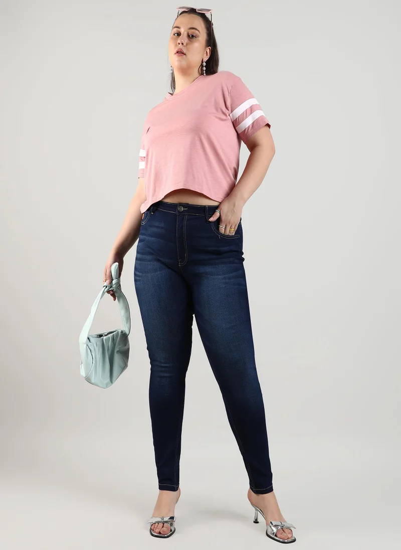 Instafab Plus Solid Boxy Top