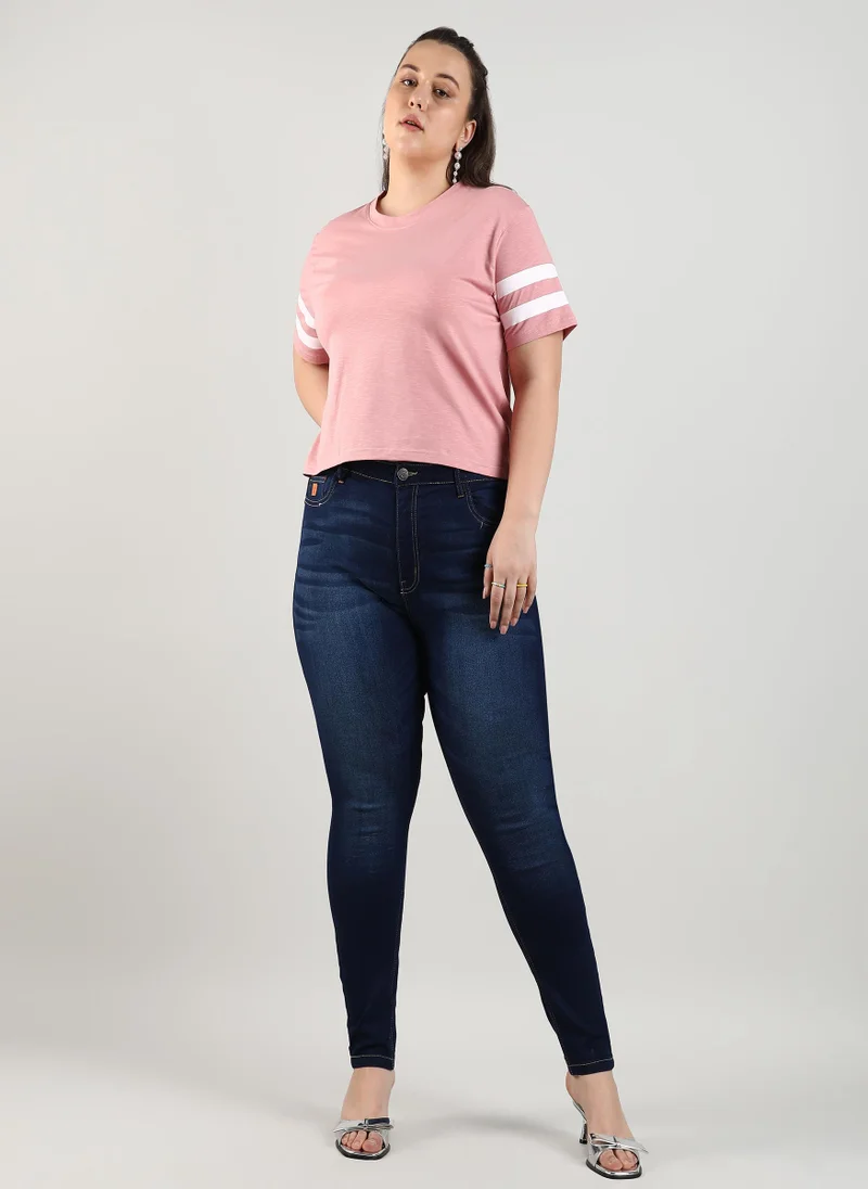 Instafab Plus Solid Boxy Top