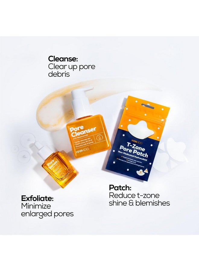 HANHOO Pore Cleanser Pore Serum And Tzone Pore Patch Bundle 2In1 Cleanser & Mask Gentle Exfoliating Pore Serum Absorbent Hydrocolloid Pore Patch 3 Fullsize Products - Image 3