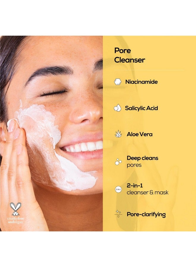 HANHOO Pore Cleanser Pore Serum And Tzone Pore Patch Bundle 2In1 Cleanser & Mask Gentle Exfoliating Pore Serum Absorbent Hydrocolloid Pore Patch 3 Fullsize Products - Image 2