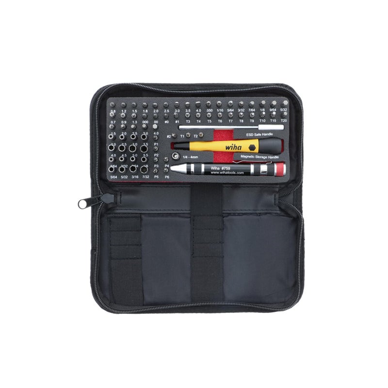 Wiha مجموعة ويها 75971 المكونة من 68 قطعة نظام 4 آمنة ضد الكهرباء الساكنة لفني الصيانة الرئيسي مع مفك ربط وميكرو بتات - Image 5