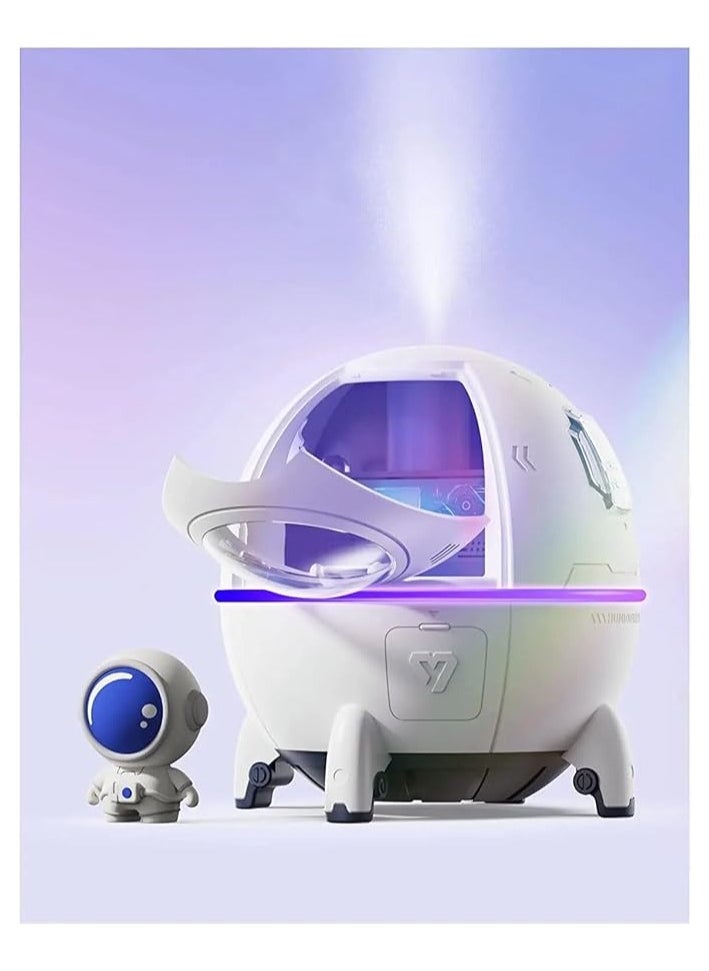 Purpurity Portable Mini Humidifier, 220ml Cool Mist Humidifier, Mini USB Desktop Humidifier with Auto Shut Off, Colorful Lights, Humidifier for Bedroom, Kids, Home, Travel (White)  - Image 1