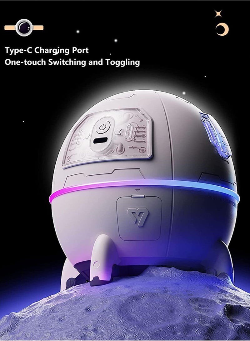 Purpurity Portable Mini Humidifier, 220ml Cool Mist Humidifier, Mini USB Desktop Humidifier with Auto Shut Off, Colorful Lights, Humidifier for Bedroom, Kids, Home, Travel (White)