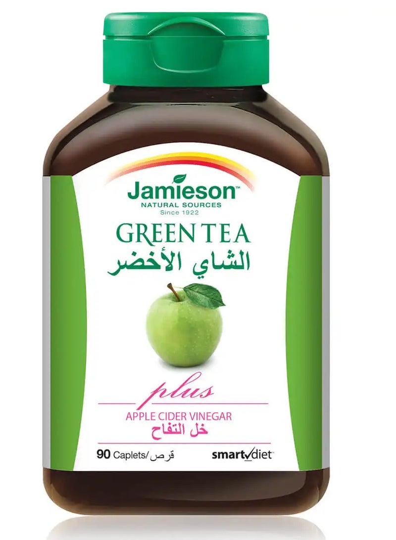 Jamieson Jamieson Green Tea Caplets with Apple Cider Vinegar 90 Capsules  - Image 1