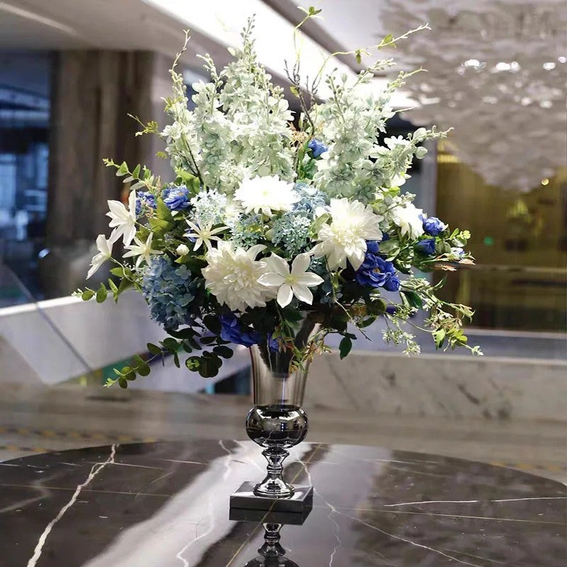 Y&D Electroplated Iron Art Vase, Metal Craft Road Guide, Wedding Centerpieces & Table Decorations for Home Decor - Image 4
