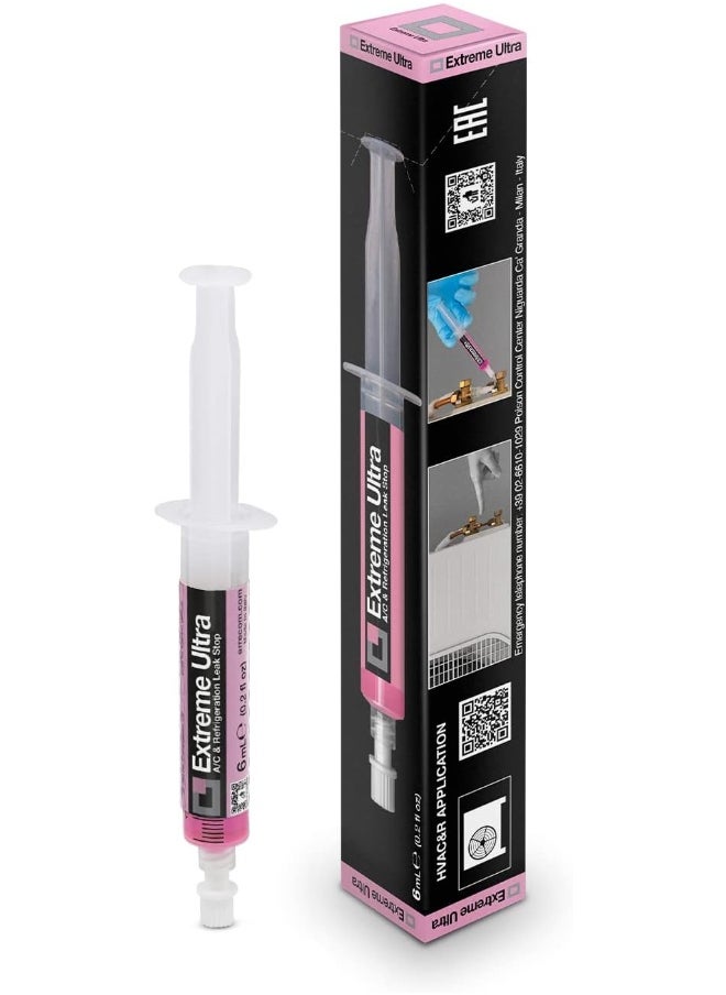 ERRECOM - ERRECOM Extreme Ultra - 6mL, Air Conditioning and Refrigeration Leak Stop for HVAC/R and Vehicle A/C Systems, adapters not included - Image 1