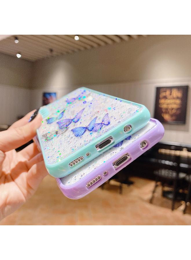 اس-توب جراب لهاتف Samsung Galaxy A51 4G جراب هاتف TPU إيبوكسي لامع بلون الفراشة - Image 5