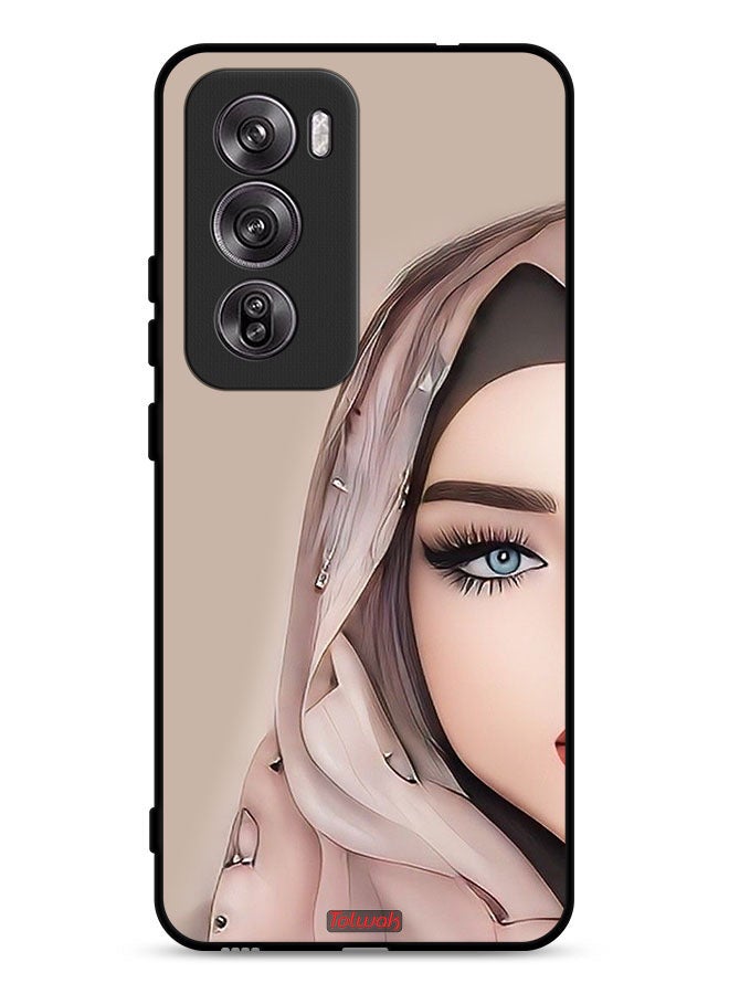 Tolwak Oppo Reno12 Pro 5G Protective Case Cover Half Face Girl Art - Image 1