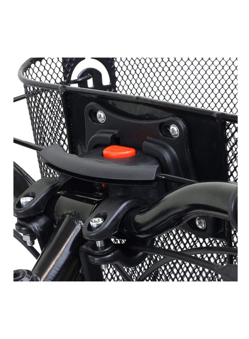 Generic Bike Front Carrier Basket Pet Carrier Quick Release Basket designed Metal Mesh Basket for Front of Bicycle  - Image 5