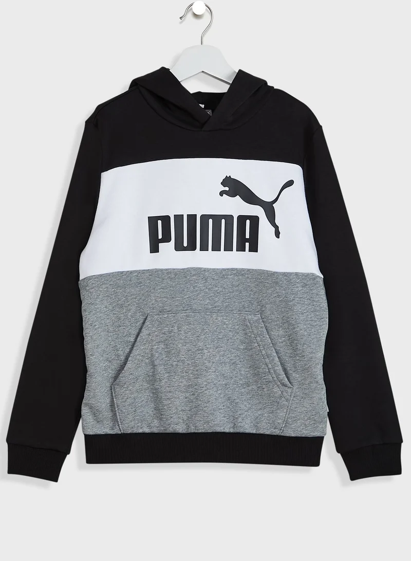 PUMA Youth Essential Color Block Hoodie
