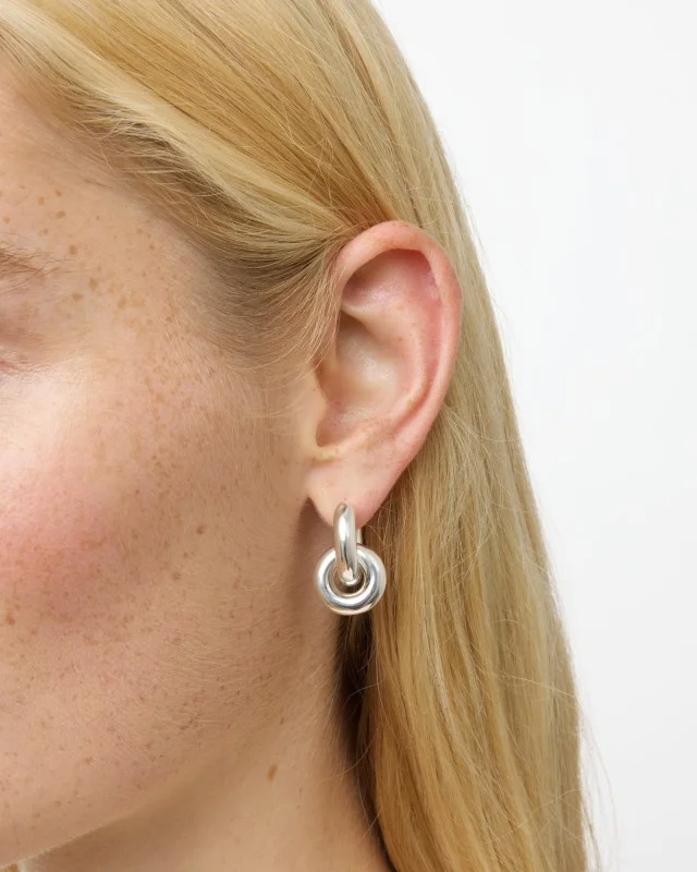 LIE STUDIO Lustrous Undulating Drop Earrings