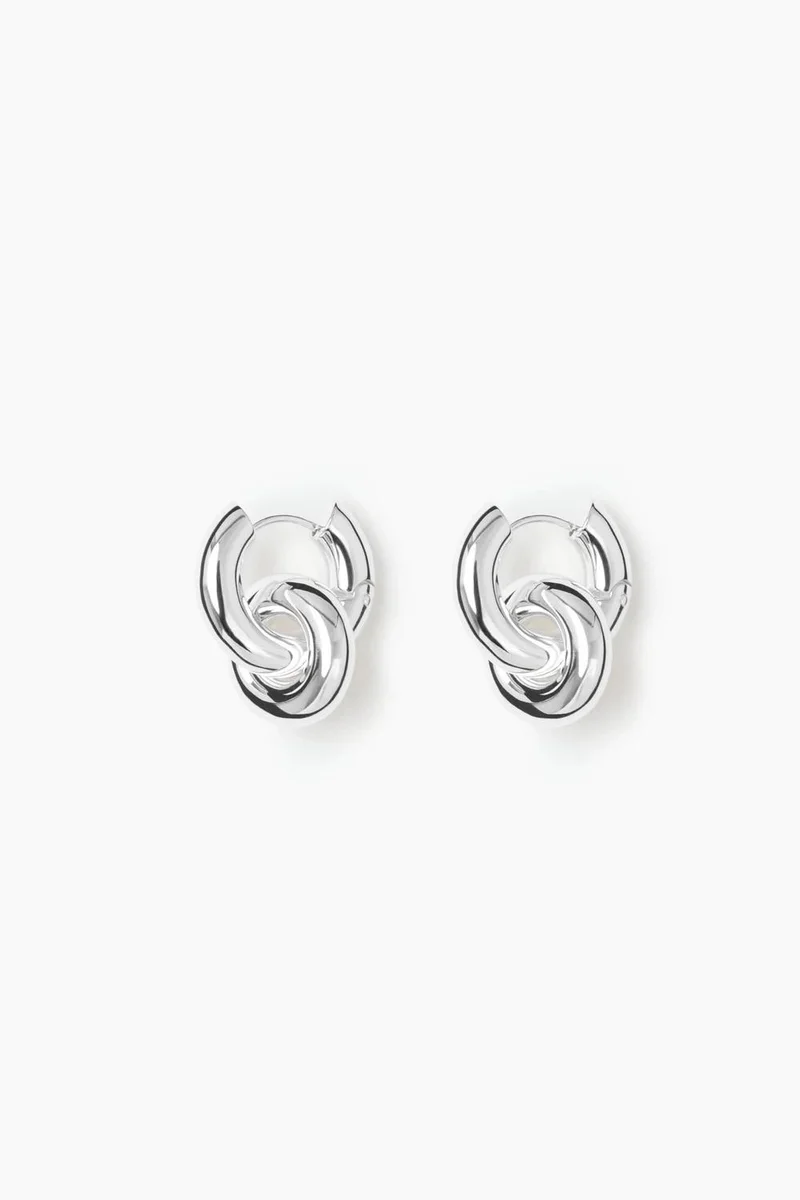 LIE STUDIO Lustrous Undulating Drop Earrings