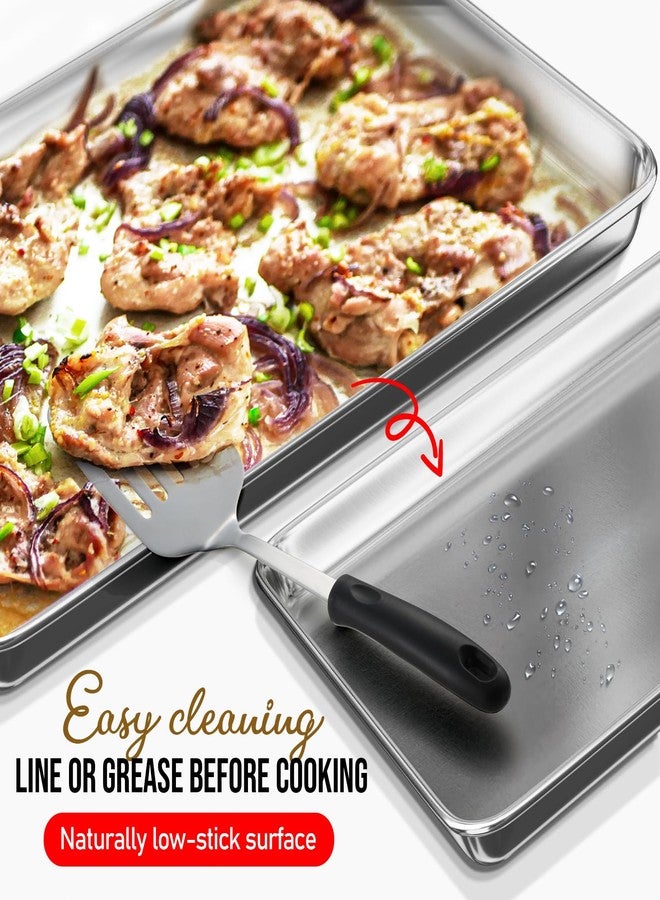 Eatex Aluminum Baking Sheet Set, 2 Pack Cookie Sheet Set, 21” x 15” Large Baking Pan Set, Cookie Sheets for Baking Nonstick, Baking Pans Set, Steel Baking Sheets for Oven, Big Sheet Pans for Baking - Image 4