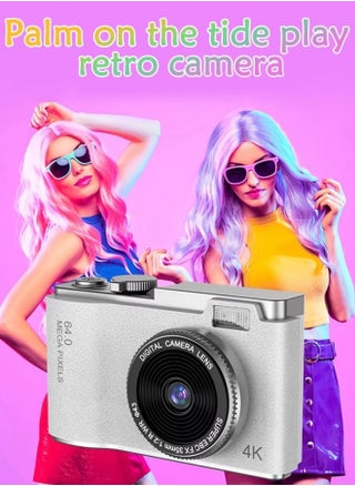 كاميرا رقمية 4K بدقة 64 ميغابكسل كاميرا فيديو للأطفال مع خاصية تثبيت الصورة ضوء فلاش زوم 16x كاميرات مدمجة لتصوير المبتدئين - pzsku/ZCD4AC65D529F80B53C4BZ/45/_/1728638704/32529e29-c770-4bb6-b95a-69bd7799dc0d