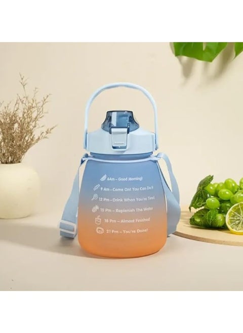 Multicolored water bottle for children and adults