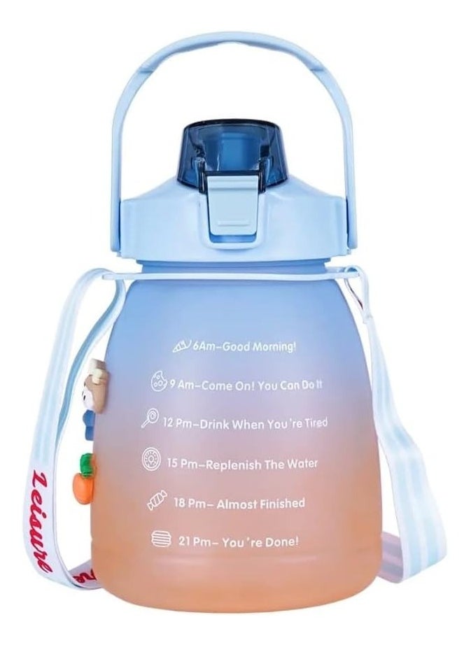 Multicolored water bottle for children and adults