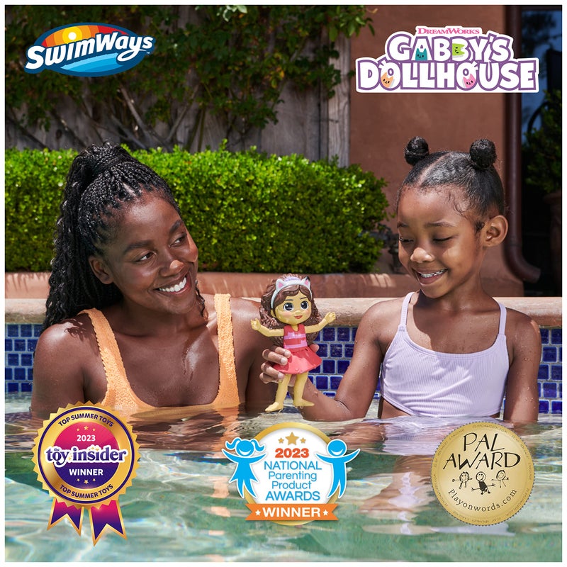 Swimways Gabbys Dollhouse Gabby Floatin' Figures  Swimming Pool Accessories & Kids Pool Toys  Gabby's Dollhouse Party Supplies & Water Toys for Kids Aged 3 & Up - Image 2