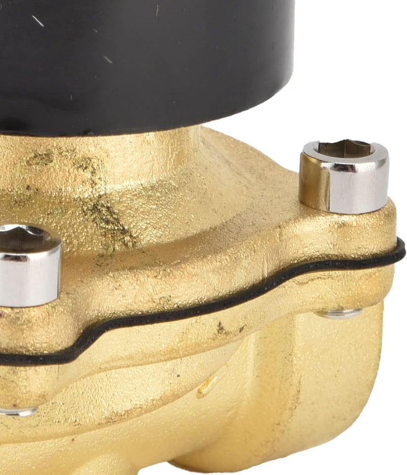2W - 200-20 G3/4in Brass Solenoid Valve, Normally Closed Electric Solenoid Valve for Water Air Gas, Direct - Acting Diaphragm Design with Manual Override (AC110V) - Image 5