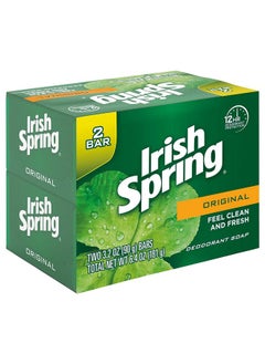 Irish Spring Irish Spring Original Deodorant Bar Soap, 3.20 oz bars, 2 ea  - Image 2