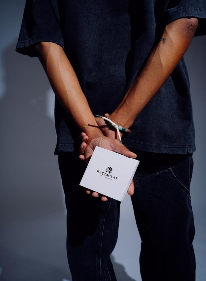 Rastaclat Beaded Bracelet for Men and Women - Karma Marbled Multicolor Bracelet | Adjustable Stackable & Beaded by Hand (Medium/Large) - Image 3