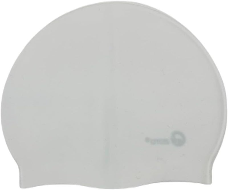 Zoto Silicone Swimming Cap - Waterproof White Swim Cap for Adults - Image 3