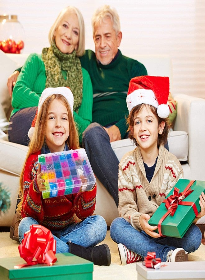 INSCRAFT Rubber Band Refill Kit, Over 11000 Rubber Bands, 28 Colors with Container, 600 Clips, 200 Beads, 52 ABC Beads, Premium Bracelet Making Refill Kit for Girls Kids - Image 3