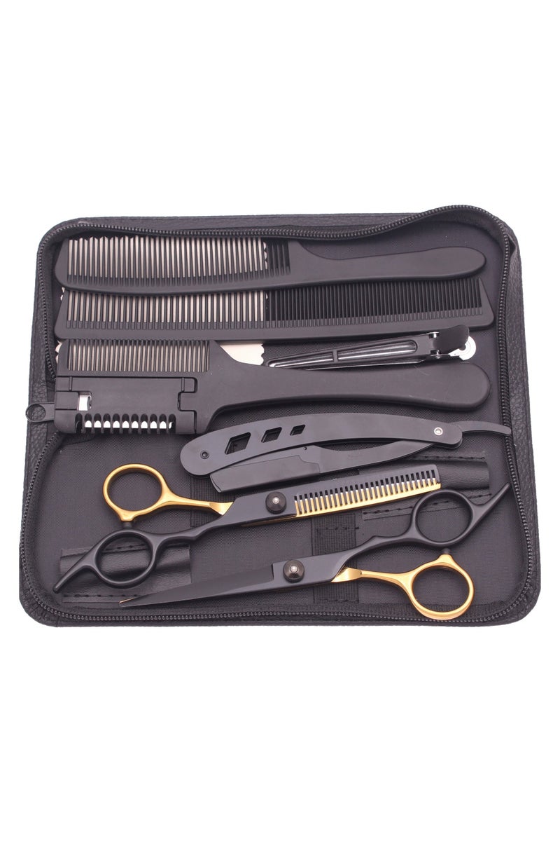 general 6-inch hair cutting scissors hair cutting tool set. Hair cutting scissors set. Thinning scissors styling tool, shaver comb set, hair cutting comb, shaver, double-sided comb, apple comb