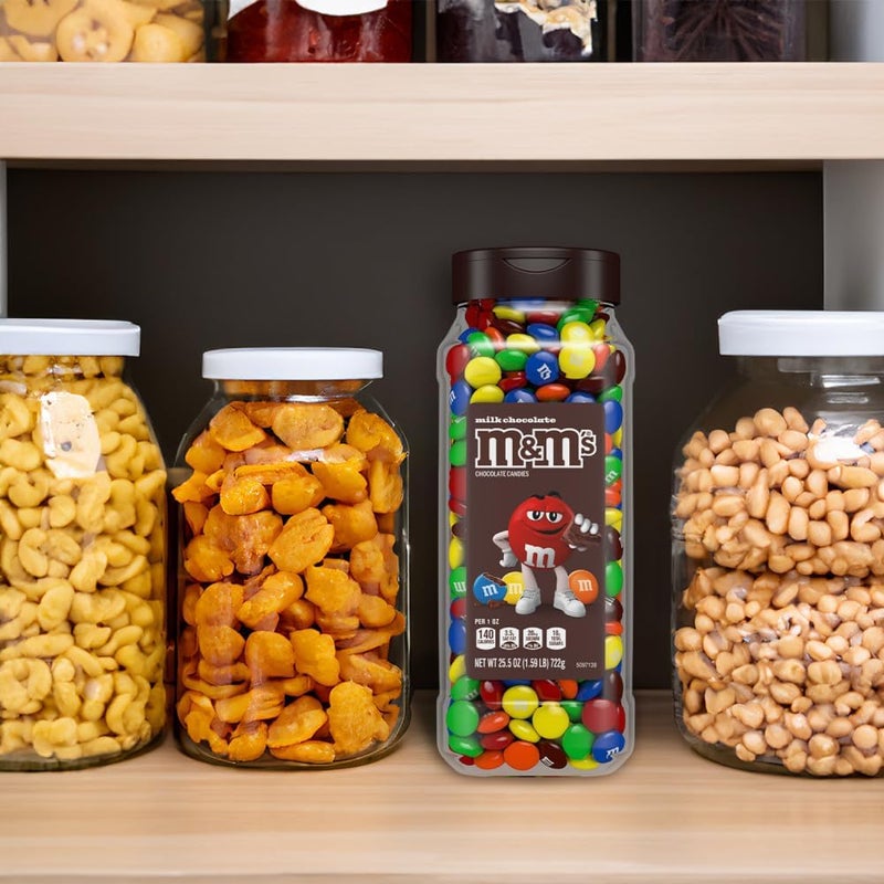 M&M'S M&M’s Milk Chocolate and Peanut Bulk Candy Jars - Assorted Chocolate Candies, 48.5 Oz Total (Pack of 2) - Image 5