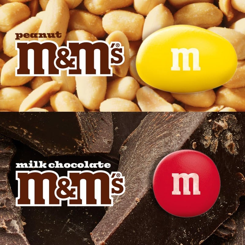 M&M'S M&M’s Milk Chocolate and Peanut Bulk Candy Jars - Assorted Chocolate Candies, 48.5 Oz Total (Pack of 2) - Image 3