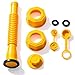 MEAJOO Yellow Gas Can Nozzle Kit Half Two Five Ten Gallon Can Vent Caps Base Caps Rubber Pad Spout Cover - Image 2