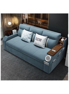 AWD Modern Extendable 2 in 1 Sofa Bed with Side Pockets, Daybed with Bottom and Side Storage, USB Ports, Bluetooth, Speaker. Sofa Bed for Living Room Bedroom Small Spaces Home Furniture.  - Image 1