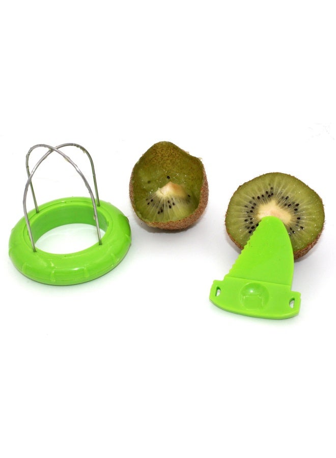 Zramo TH502 Green Kiwi Fruit Cut Digging Core Twister Slicer Kitchen Peeler Tool Cutter Device for Fruit Salad - Image 1