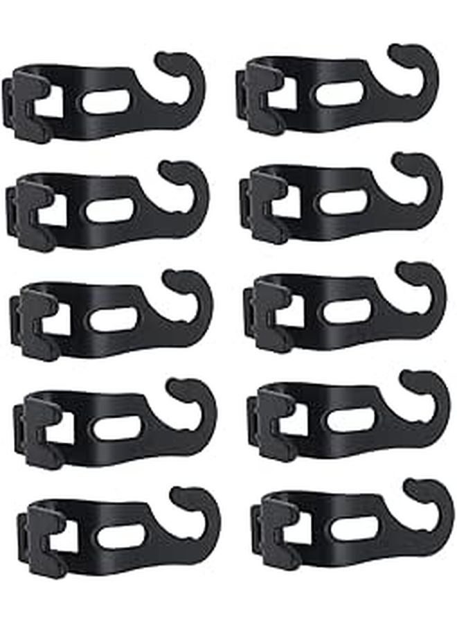 10Pcs Car Headrest Hook Organizer Black Back Seat Storage Bag For Handbags Accessories - Image 1