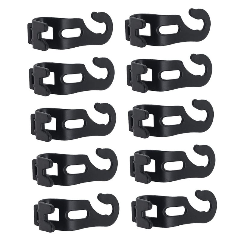 10Pcs Car Headrest Hook Organizer Black Back Seat Storage Bag For Handbags Accessories - Image 2
