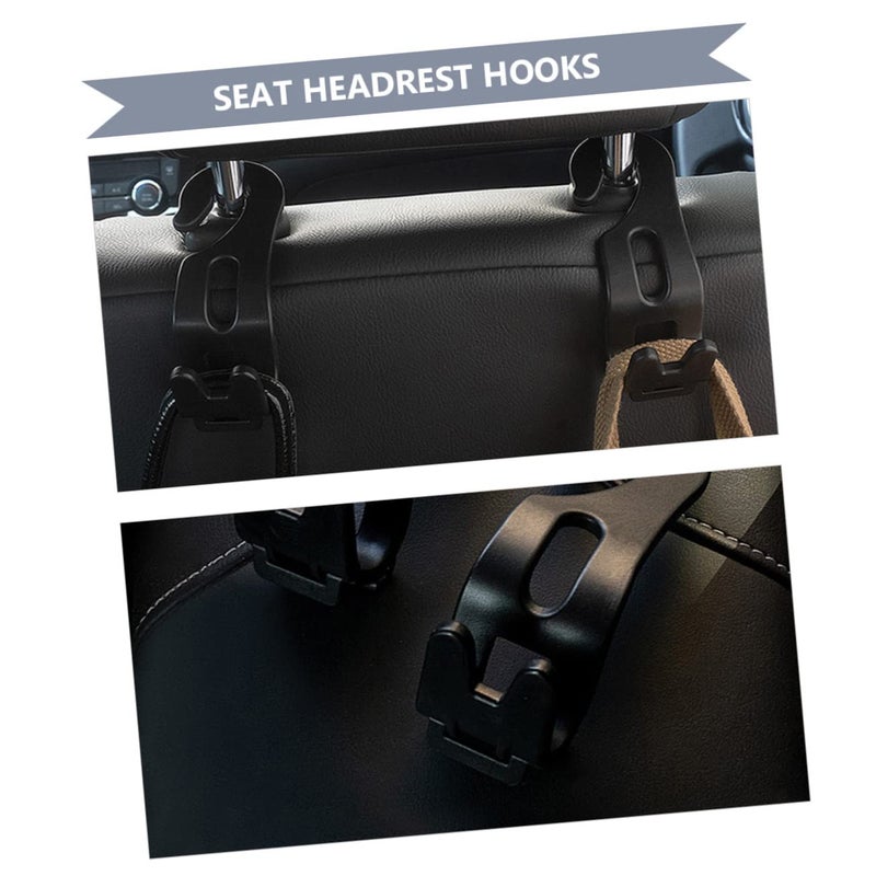 10Pcs Car Headrest Hook Organizer Black Back Seat Storage Bag For Handbags Accessories - Image 4