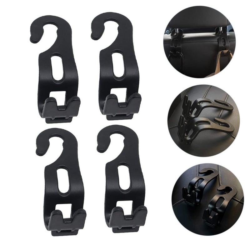 10Pcs Car Headrest Hook Organizer Black Back Seat Storage Bag For Handbags Accessories - Image 5