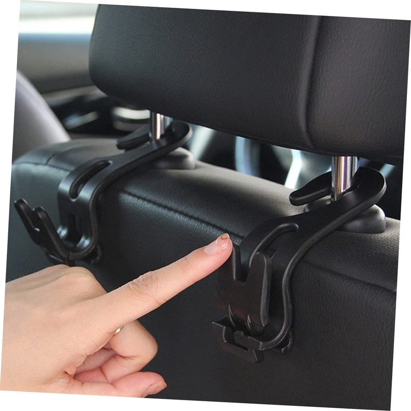 10Pcs Car Headrest Hook Organizer Black Back Seat Storage Bag For Handbags Accessories - Image 3