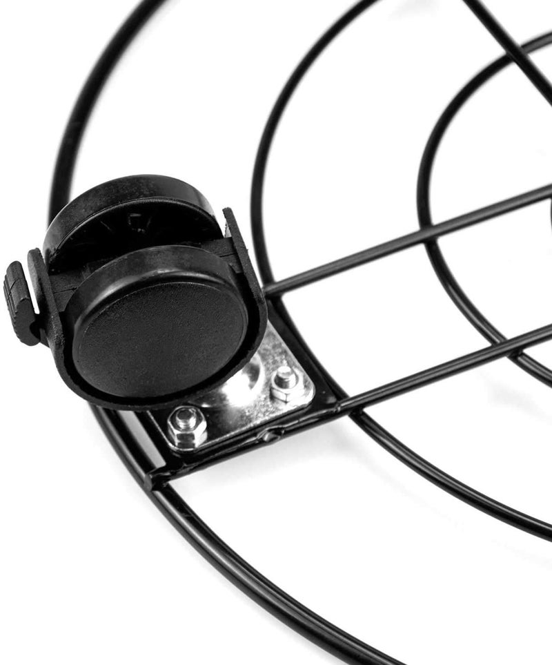 Fasmov 2 Pack 13 inches Plant Caddy, Heavy Duty Iron Potted Plant Stand with Lockable Caster Wheels, Outdoor Caddy Indoor Plant Dolly, Black - Image 4