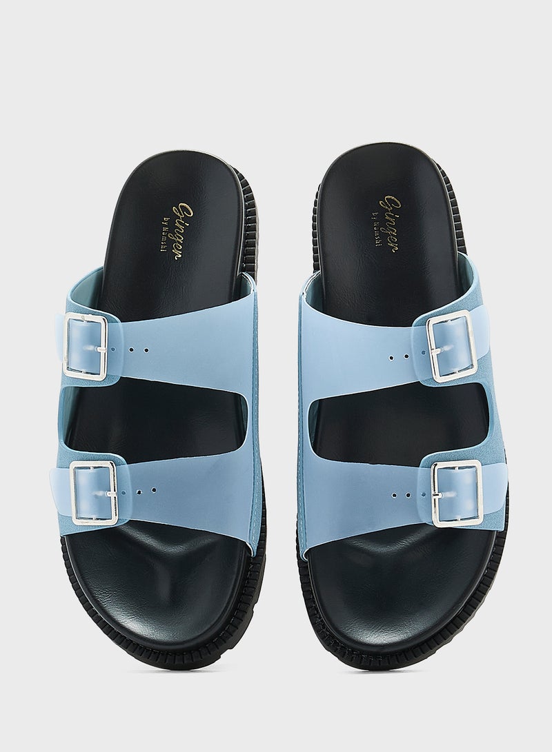 جينجر صندل مسطح بشريطين بيرسبليكس - Image 4