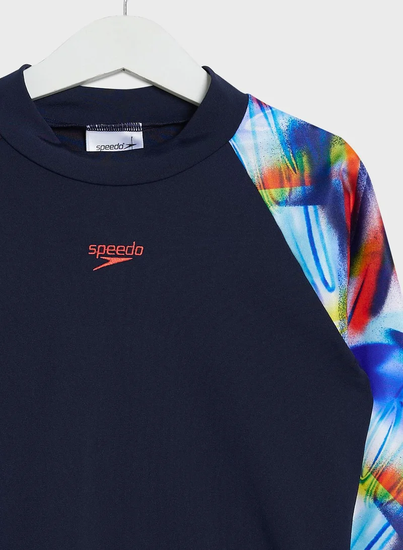 speedo Kids Digital Rash Top