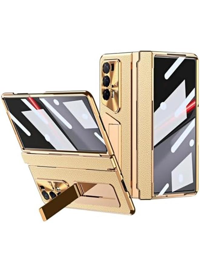 إيروريكس جراب جلدي متوافق مع Honor Magic V2 Rsr مع حماية بمفصلة مسطحة وغطاء شامل مع واقي شاشة وواقي عدسة كاميرا معدني وحامل لجهاز كمبيوتر رفيع باللون الأسود - Image 2