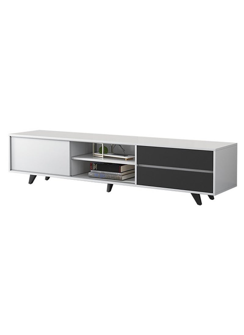 ROYALOAK Royaloak Archer TV Unit | MDF | Melamine Finish | Telescopic Channel | Ample Storage | TV Unit | TV Unit Design for Hall | Modern Design | TV Entertainment Unit | TV Unit for Living Room  - Image 4