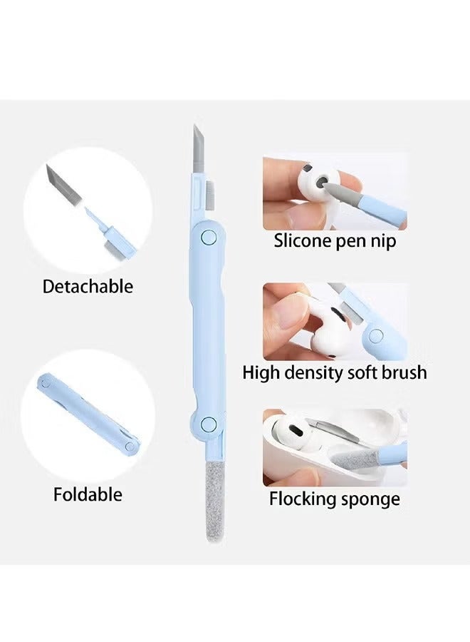7 in 1 Electronic Cleaner kit - Keyboard Cleaner Keyboard Cleaning Kit Laptop Cleaner with Brush Electronic Cleaner for Airpods pro/Laptop/Phone/Computer/Screen (Give Away a Flannel Cloth) Blue - Image 4