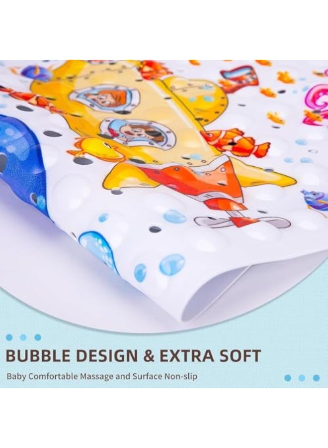 Baby Bath Mat for Tub, Non Slip Bathtub Mat, Non Slip Bath Tub Mat with Suction Cups and Drain Holes, for Bathroom, Machine Washable, for Kids, 40 X 16 Inch - Image 4