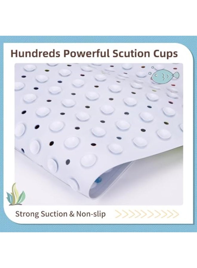 Baby Bath Mat for Tub, Non Slip Bathtub Mat, Non Slip Bath Tub Mat with Suction Cups and Drain Holes, for Bathroom, Machine Washable, for Kids, 40 X 16 Inch - Image 2