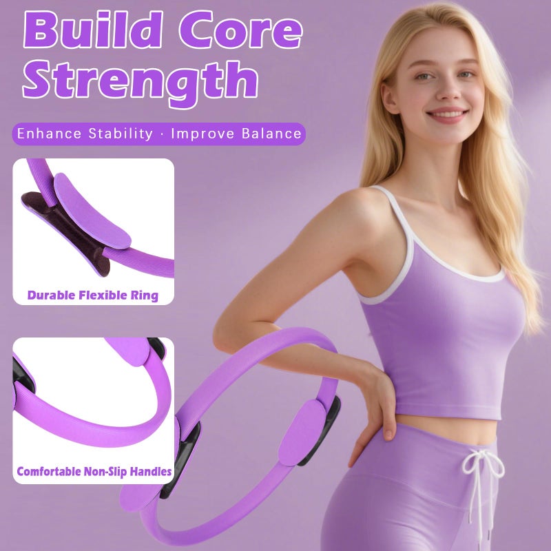 VIOXIA Pilates Kit for Home Workouts â€“ Pilates Equipment Set with Ring, Ball, Resistance Bands, Pilates Accessories, Pilates Essentials Kit for Women, Yoga & Workout Sets, Pilates Sets for Home Exercise - Image 2