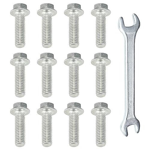 GREHUA Mini Bike Wheel Hub Mounting Bolts Replacement for Coleman CT100U CC100X Doodle Bug DB30 Motovox MBX10 MBX11, M6 x 20mm Hex Bolt for 79cc 97cc SK100 GK80 Go Kart MiniBike Parts with Wrench 12pc - Image 5