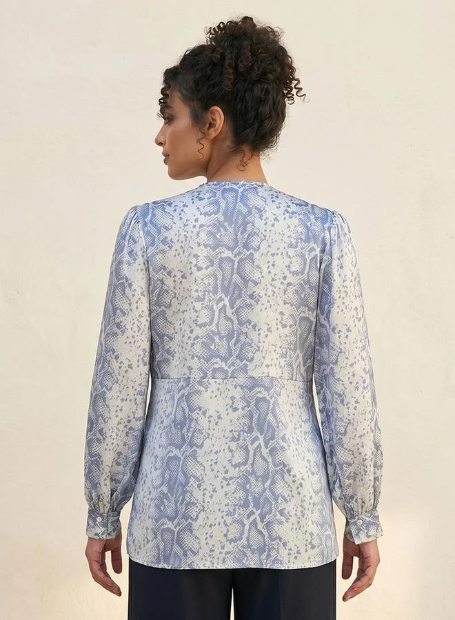 Iconic  Iconic Wrap Top with Print for Women | Best Price UAE